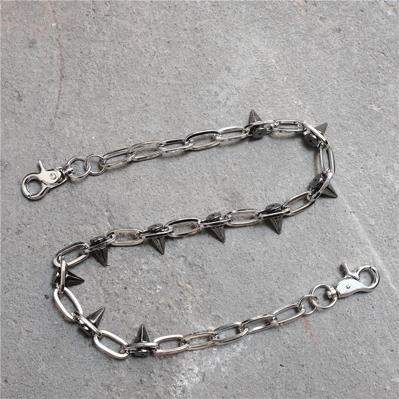 Chrome Hearts Rivet waist chain punk cool pants chain