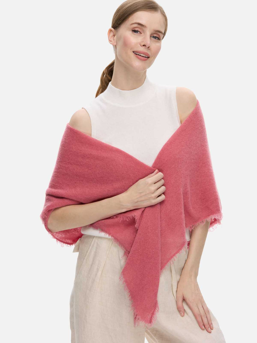 Rose CloudPuff Cashmere Scarf