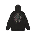 Chrome-Hearts Colorful Rhinestone Hoodie - Black Gothic Street Sweatshirt 2608