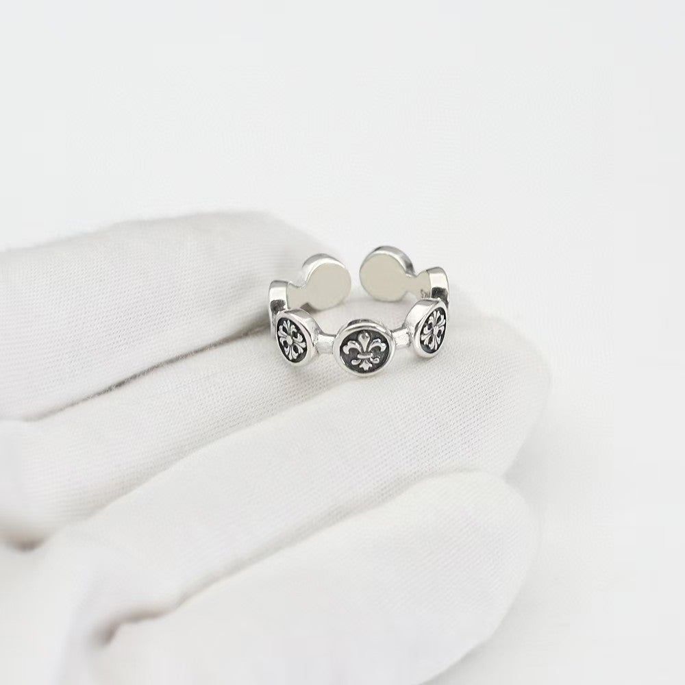 Chrome Hearts cross print open ring