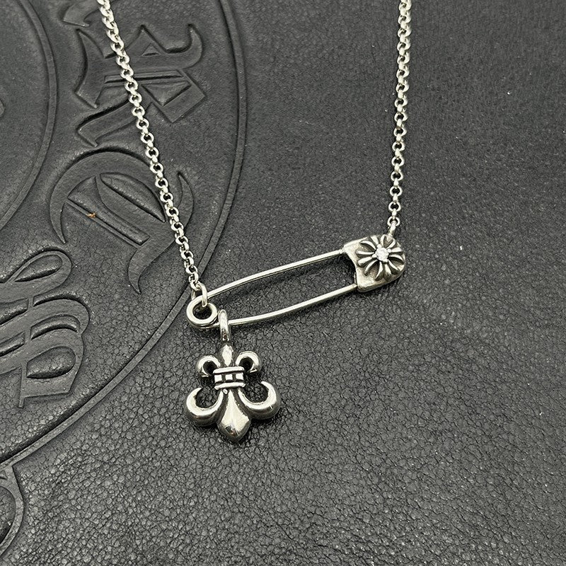 Chrome Hearts pin necklace with various elements