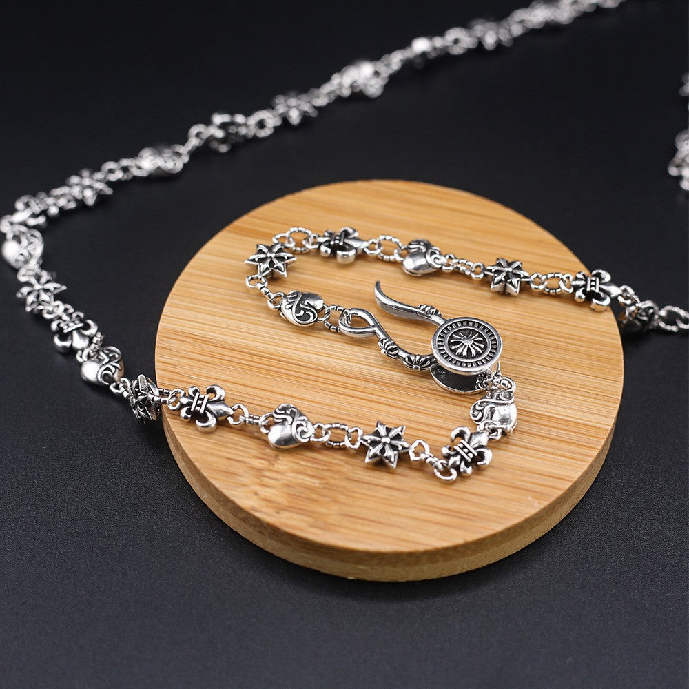 Chrome Hearts anchor love cross necklace