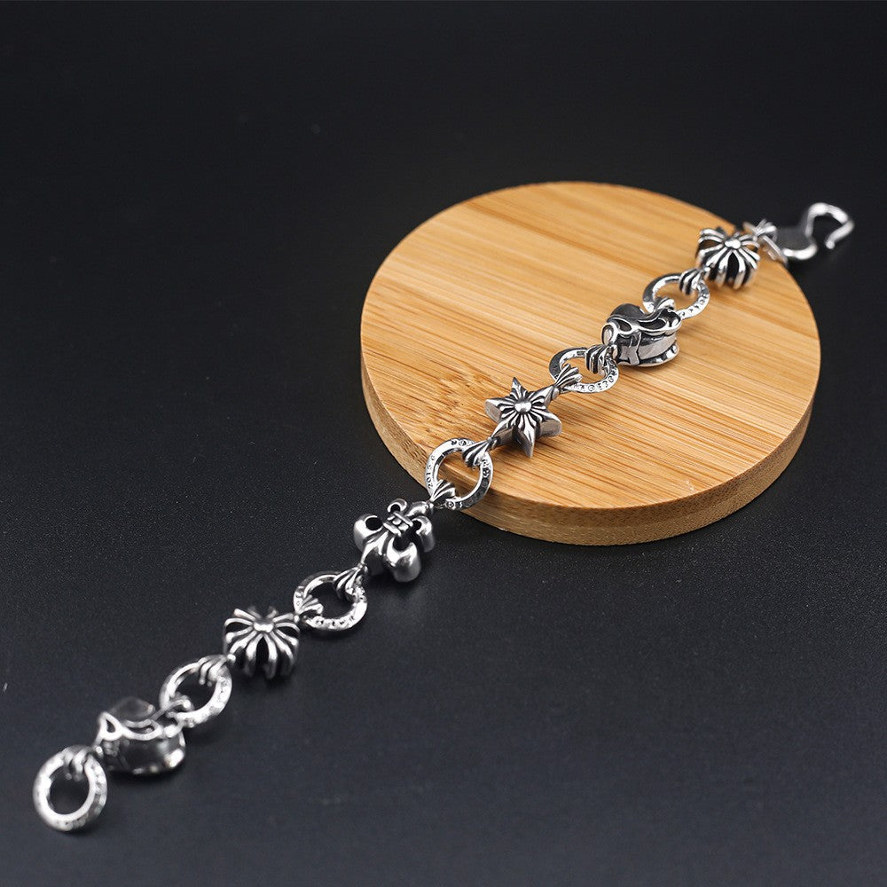 Chrome Hearts retro cross six-pointed star bracelet