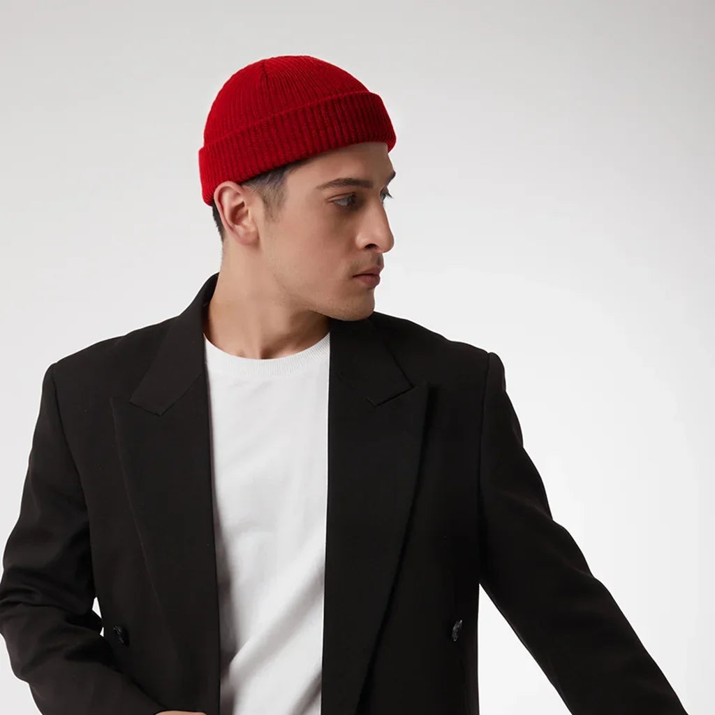 WINE RED FISHERMAN BEANIE