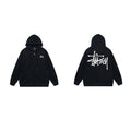 Stussy Hoodie Zip-Up Cardigan Fleece Hooded Sweater